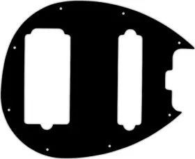 Wd Music Stgb5-1229 Custom Pickguard For Man 5 String Sterling 5-hs Bass #29 Matte Black