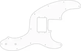 Wd Music Tb-6404r Custom Pickguard For Fender Telecaster Bass With Humbucker #04r White/red/