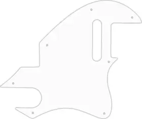 TEFH-104R WD MUSIC Pickguard Fender Hole Telecaster