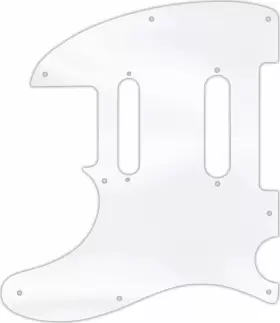 TEN-145TLEFTHAND WD MUSIC Pickguard Left Fender Deluxe Cle