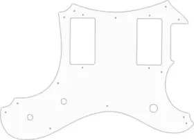 VCGP-1404R WD MUSIC Pickguard Veritas Guitars Portlander Whit