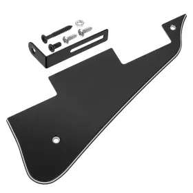 Zaplyte 614553742760 3 Ply Lp Guitar Pickguard With Black Bracket White