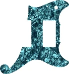 Wd Custom Pickguard For D'angelico Deluxe Brighton #28aq Aqua Pearl/black/whi.... Fixed Price $63.99.