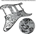 Hsh Flowers Engraved Steel Guitar Pickguard Scratch Plate Fit Stratocaster St. Fixed Price $46.99.