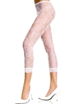 Sexy Music Legs Floral Lace Sheer Footless Capri Tights Leggins Stockings Nylons. Fixed Price $9.90.