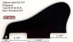 New - Pickguard For Gibson Es-335 Short -5-ply Black. Fixed Price $13.54.
