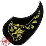 Domofa Acoustic Guitar Pickguard, Self-adhesive, Black/gold D28. Fixed Price $27.99.