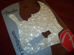 New Fender Standard J. Bass Pickguard, Aged White Moto - 099-2177-000. Fixed Price $33.99.