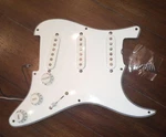 Fender Eric Johnson Prewired Stratocaster Pickguard - Parchment 3-ply. Fixed Price $295.00.