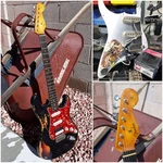 Fender Stratocaster Black Over Sunburst Tribute 62. Fixed Price $1599.00.