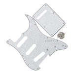 Fleor White Pearl Set St Guitar Pickguard Sss 11-hole & Back Plate Tremolo Cover. Fixed Price $16.29.