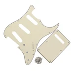 Fleor Cream 3ply Set St Guitar Pickguard Sss 11-hole & Back Plate Tremolo Cover. Fixed Price $15.59.