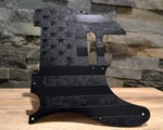 Black American Flag Textured Pickguard Fender Telecaster / Esquire - Usa. Fixed Price $55.00.