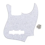 Fleor 10 Hole J Bass Pickguard Scratch Plate Pick Standard, 4ply White Pearl. Fixed Price $21.99.