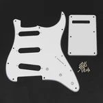Fleor White 3ply Set St Guitar Pickguard Sss 11-hole & Back Plate Tremolo Cover. Fixed Price $14.19.