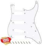 Banworks Strat Pickguard 8-hole 50s 57 Style 3 Ply White Sss Guitar. Fixed Price $27.99.