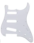 Strat Pickguard 11-hole White 3-ply Fits Usa & Mim Fender Stratocaster. Fixed Price $14.39.