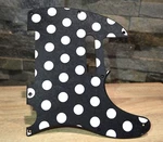 Custom Black And White Polka Dot Textured Pickguard - Fender Telecaster Parts. Fixed Price $55.00.