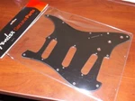 New Genuine Fender Strat 11-hole Pickguard, 1-ply Solid Black, 006-3401-049. Fixed Price $33.89.
