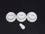 True Custom Shop White Knobs & Switch Tip With Silver For Fender Stratocaster. Fixed Price $8.97.