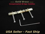 Bridge Saddles Compensated For Fender & Squier Telecaster Premium Solid Brass. Fixed Price $9.87.