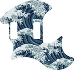 Wd Custom Pickguard For Left Hand Ovation Breadwinner #gt02 Japanese Wave Tat.... Fixed Price $95.99.
