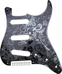 Black Vintage Engraved Steel Guitar Pickguard Scratch Plate Fit Strat St. Fixed Price $56.34.