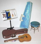 American Girl Guitar Stool Music Stand Musical Lot. Fixed Price $53.22.