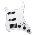 Hss White Guitar Loaded Prewired Pickguard, Dual Blades Pickups Fit Strat St. Fixed Price $47.73.