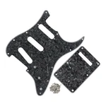Fleor Black Pearl Set St Guitar Pickguard Sss 11-hole & Back Plate Tremolo Cover. Fixed Price $16.29.