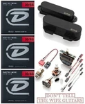 Emg T Set Black 2 Active Pickups For Tele Ft & Rt Switch Wires (3 String Sets). Fixed Price $189.00.
