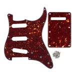 Fleor Red Tortoise St Guitar Pickguard Sss 11-hole & Back Plate Tremolo Cover. Fixed Price $17.29.