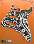 Engraved Pickguard & Tremolo Cover In Silver Acrylic Mirror Fender Stratocaster. Fixed Price $140.00.