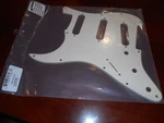 New Genuine Fender Lefty Lh Strat Pickguard - Parchment, 005-6199-000. Fixed Price $25.79.