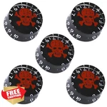 Yootones 5pk Red Skull Guitar Speed Knobs For Lp Sg Bass. Fixed Price $20.00.