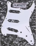 Allparts Strat Style Pickguard White (w/b/w). Fixed Price $50.82.