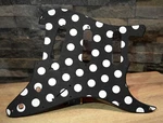 Custom Black And White Polka Dot Textured Pickguard - Fender Strat Sss, Hss, Hxh. Fixed Price $59.00.