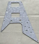 Custom For Gibson Flying V Style Guitar Pickguard 4-ply White Pearl. Fixed Price $17.99.