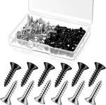100 Pack 3mm Guitar Pickguard Screws Bass Mounting Replacement Black Silv. Fixed Price $9.30.