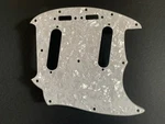 Wd Fender Mustang Guitar Pickguard White Pearloid 3ply Used Nice!. Fixed Price $55.00.