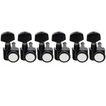 Musiclily Pro Black 6 Inline 2 Pin Guitar Locking Machine Heads Tuning Pegs Set. Fixed Price $24.39.