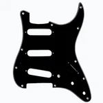 Allparts Pg-0552-033 11-hole Pickguard For Stratocaster - Black 3-ply (b/w/b). Fixed Price $26.24.