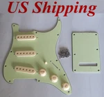 Kaish Mint Green Guitar St Sss Pickguard With Aged White Pickup Covers Knobs Tip. Fixed Price $16.99.
