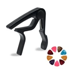 Saphue Guitar Capo For 6-string Acoustic And Electric With 2 Picks Black. Fixed Price $12.96.