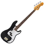 Vintage V4 Reissued Bass Guitar - Black High Gloss With Mirror Scratchplate. Fixed Price $399.00.