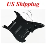Black Prewired Loaded St Hss Guitar Pickguard Fits Squier Import Stratocaster. Fixed Price $28.99.