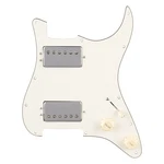 Used Fender Pre-wired Strat Pickguard, Quadra Tap Hh - Parchment. Fixed Price $419.99.