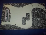 New - Pickguard For Fender P. Bass, 3-ply Parchment. Fixed Price $27.73.