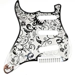 Lefty Silver Engraved Guitar Steel Pickguard Scratch Plate Fit Stratocaster St. Fixed Price $48.99.