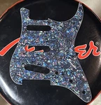 Fits Fender Stratocaster Usa Mim Standard Sss 11-hole Blue Stained Glass Great!. Fixed Price $29.99.